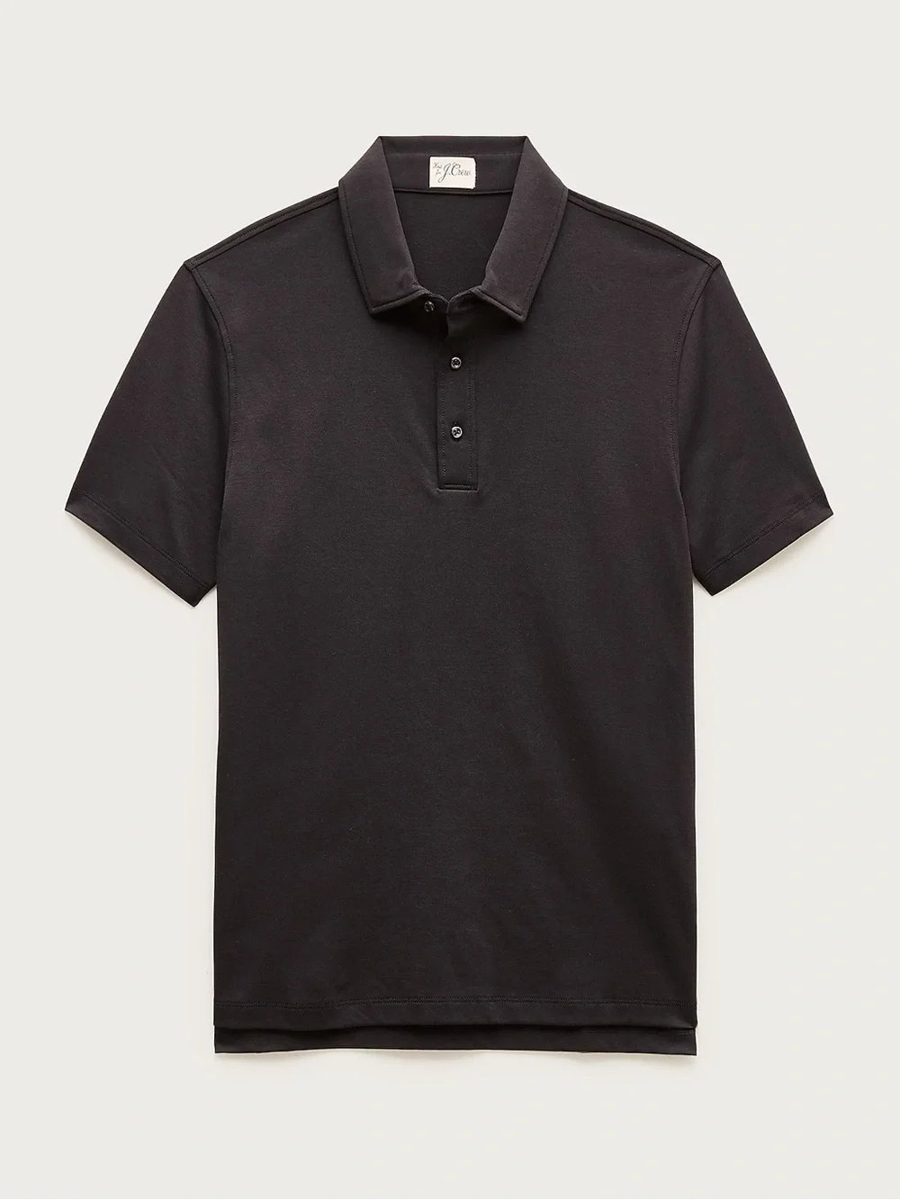 J. CREW Polo shirt in Pima cotton Black Size L NWT $98 CR435